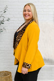 I Have A Dream Animal Print Blazer in Mustard