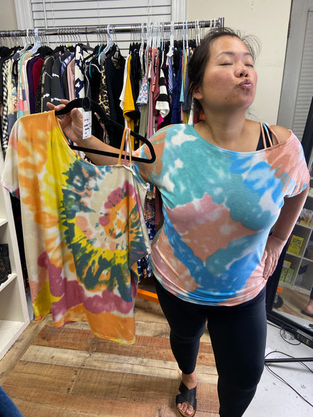 Strings & Tie Dye Top