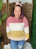 Hugs & Stripes Cozy Sweater