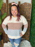 Hugs & Stripes Cozy Sweater