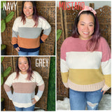 Hugs & Stripes Cozy Sweater