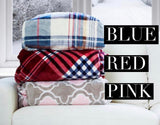 Cuddle Me Cozy Large Plush Velvet/Sherpa Foot Pocket Throw
