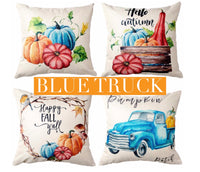 Fall Decorative Pillow Cases 4 Pack (18"x18")