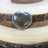 Heart Montana Agate Size 8 Sterling Silver