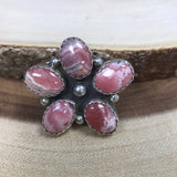 Star Rodochrosite Size 8.75 Sterling Silver
