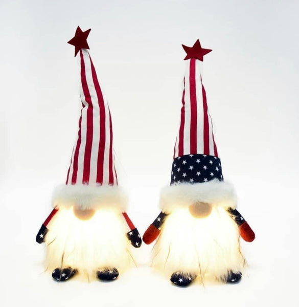 Light Up USA Gnomes (Set of 2)