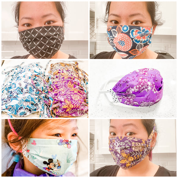 Handmade 100% Cotton Face Covers