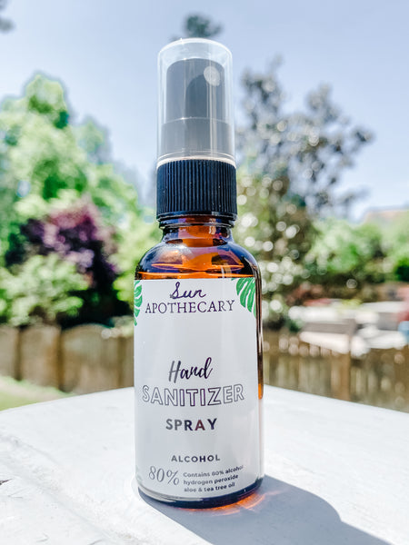 80% Alcohol Sun Apothecary Clean Hands Spray With Aloe & Tea Tree Oil