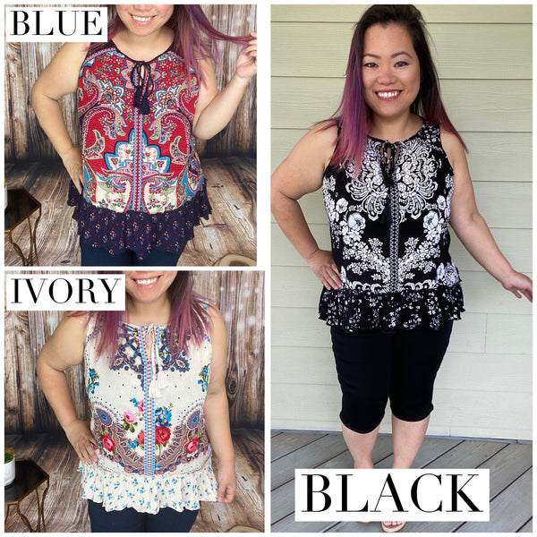 Sleeveless Floral Top