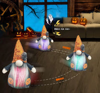 Musical Halloween 2021 Light Up Gnomes on Wheels (set of 2)