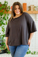I'll Never Forget Ribbed Dolman Sleeve Top