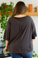 I'll Never Forget Ribbed Dolman Sleeve Top