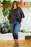 I'll Never Forget Ribbed Dolman Sleeve Top