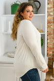 It's Your Move V Neck Long Sleeve Top In Ivory