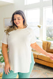 Kathleen Waffle Knit Top in Ivory