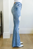 Kiana Heavy Destroy Flare Jeans