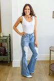Kiana Heavy Destroy Flare Jeans