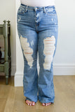 Kiana Heavy Destroy Flare Jeans
