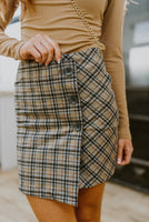 Late To Class Plaid Mini Skort
