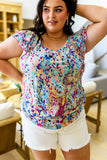 Let's Talk Flutter Sleeve Top