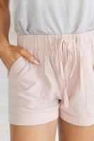Lightweight and Linen Shorts in Baby Pink