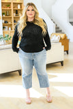 Little Talks Ribbed Long Sleeve Top in Black