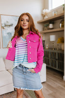 Looking for Rainbows V-Neck Striped Top