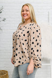 Lovely Days Long Sleeve Blouse in Beige
