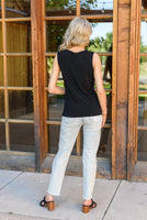 Lovely Time Twist Tank In Black