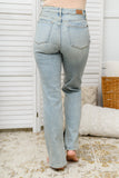 Meadow High Rise Straight Fit Destroyed Jeans
