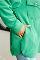 Meet Me Halfway Shacket in Green