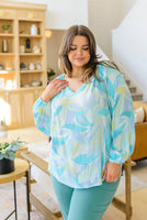 Modern Art V-Neck Blouse