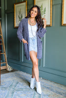 Mountain Mornings Cardigan In Charcoal