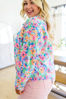 Never a Wall Flower Floral Corduroy Jacket