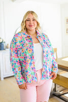 Never a Wall Flower Floral Corduroy Jacket