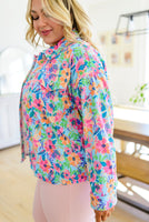 Never a Wall Flower Floral Corduroy Jacket