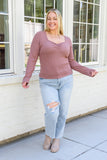 New Connection Long Sleeve Ribbed Top