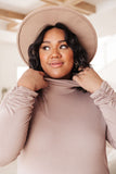 Nivia Draped Turtle Neck Tunic in Mocha