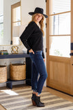 Nothing Better Rib Knit Pullover Top In Black