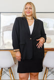 Notting Hill Plaid Lined Blazer in Black