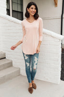 Perfect V Neck in Blush