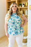 Possibly Maybe Floral Mock Neck Blouse