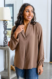 Professionally Perfect Ruched Sleeve Blouse