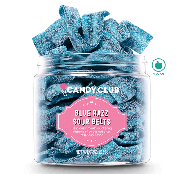 Candy Club Blue Razz Sour Belts