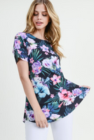 Yelete Black Floral Top