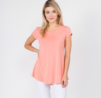 Yelete Keyhole Short Sleeve Top