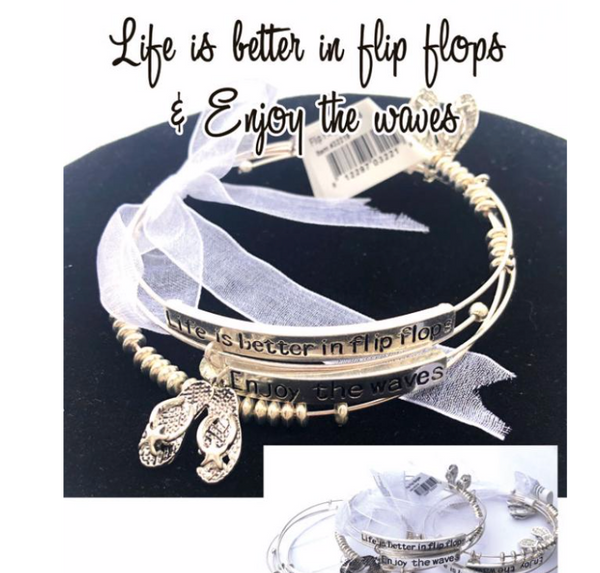 Life Is Better In Flip Flops Bangles