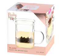 Pinky Up Blake Glass Tea Infuser Mug