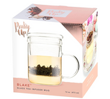 Pinky Up Blake Glass Tea Infuser Mug