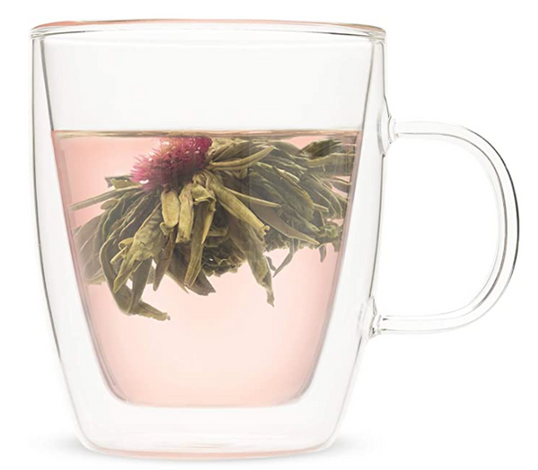 Pinky Up Avery Double Walled Glass Tea Mug
